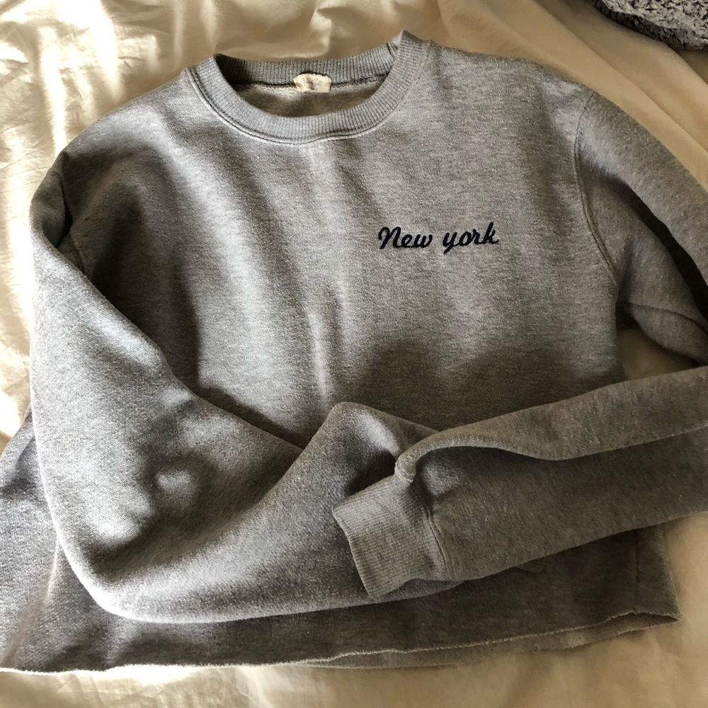 J. Galt grey cropped sweater